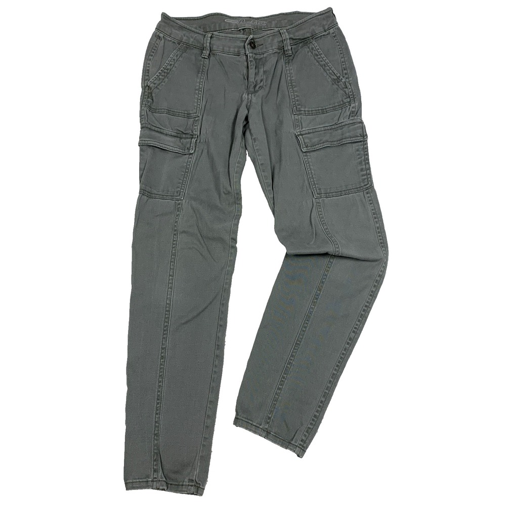 Old Navy Rockstar Super Skinny Cargo Pants 4 Olive Green Low Rise Y2K